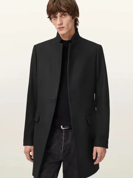 Palton Allsaints de lână negru