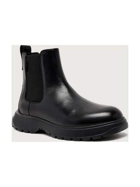 Karl Lagerfeld De piele ghete chelsea MAGNUS negru
