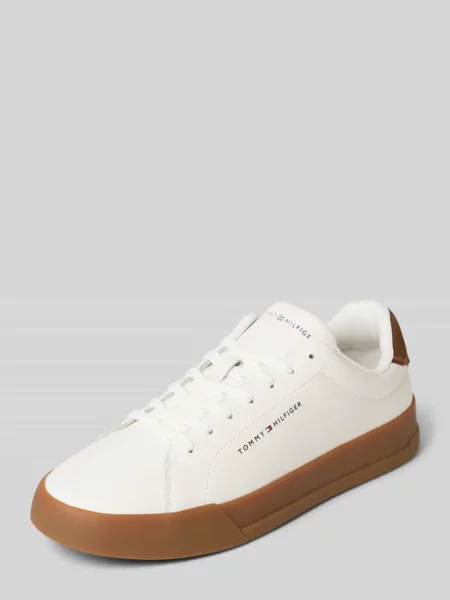 Sneakersy niskie z naturalnej skóry model ‘TH COURT’ Tommy Hilfiger białe