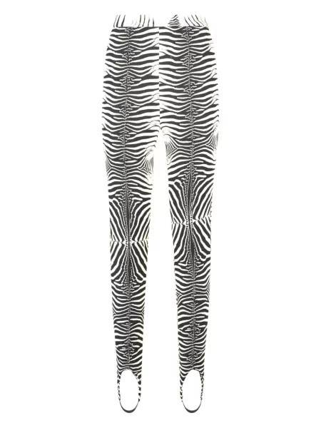 Leggings Roberto Cavalli cu imagine cu model zebră alb