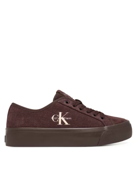 Teniși Calvin Klein Vulc Flatf Laceup Suede Vișiniu