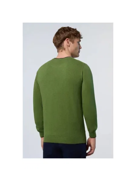 Sweter North Sails wełniany z logo zielony
