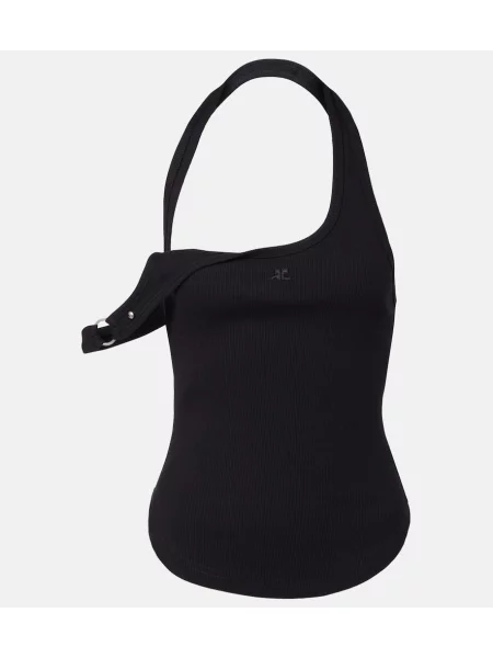 Top Courreges tricotate negru