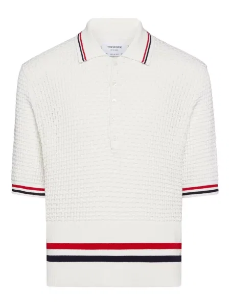 Polo Thom Browne cu dungi alb