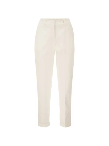Pantaloni Peserico conici alb