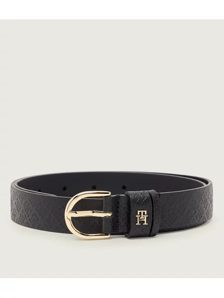 Tommy Hilfiger Curea de piele ESS EFFORTLESS negru