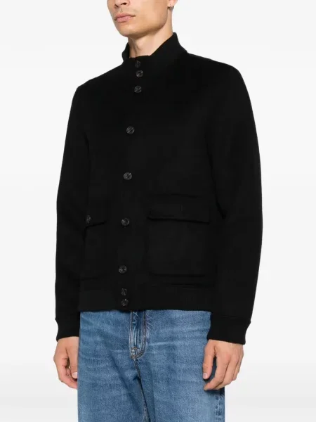 Palton Omc de lână negru