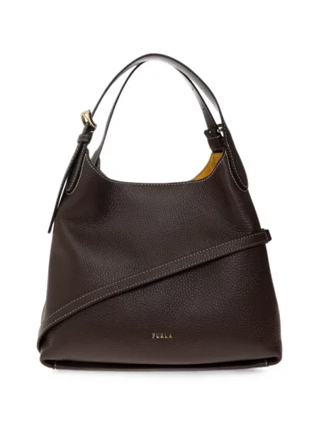 Geantă shopper Furla din piele maro