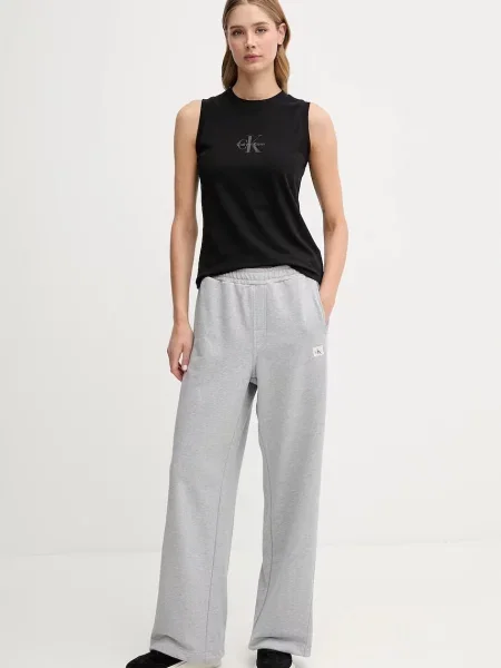 Tepláky Calvin Klein Jeans šedé