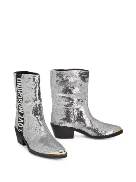 Botine Moschino cu paiete