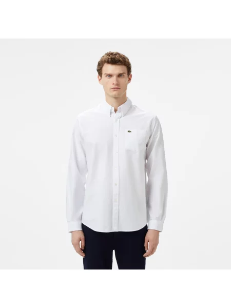 Lacoste Koszula Regular Fit biała
