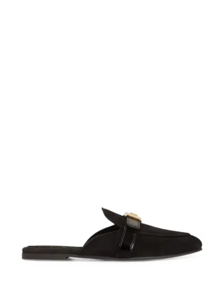 Papuci tip mules Dolce & Gabbana din piele de căprioară negru