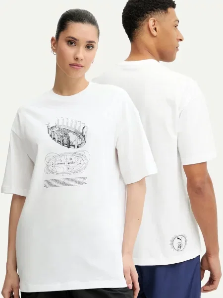 Тениска Puma с принт бяло