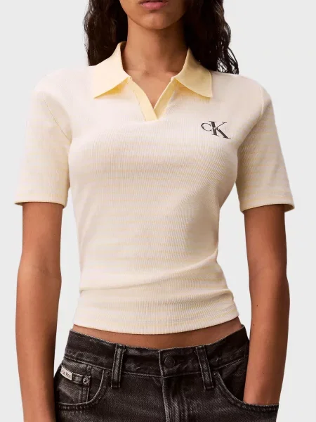 Поло Calvin Klein Jeans в полоску желтое