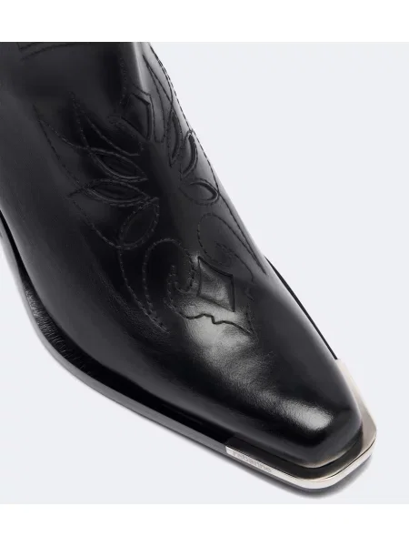 Botine Rabanne din piele negru
