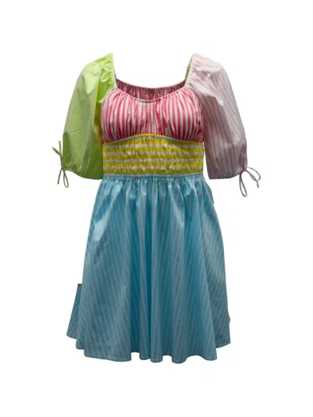 Rochie mini Staud cu dungi de costum albastru