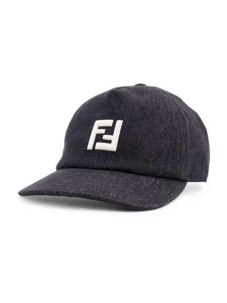 Czapka z daszkiem Fendi z logo czarna