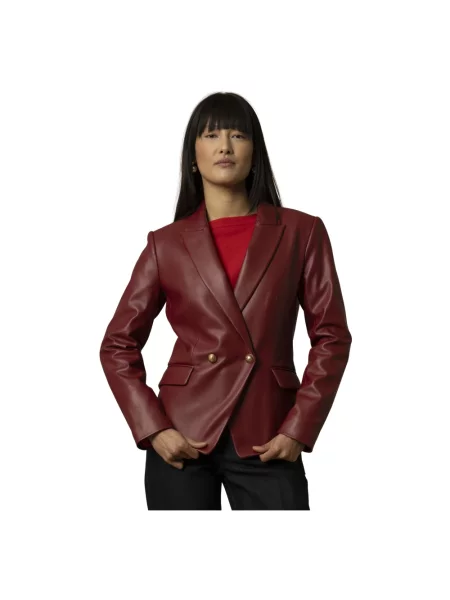 Kurtka skórzana Kocca czerwona