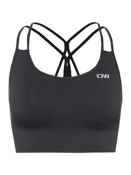 ICANIWILL Sutien sport Define negru alb