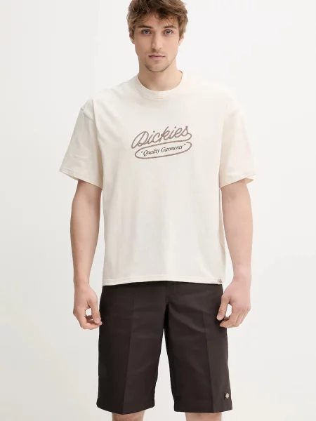 Тениска Dickies с принт бежово