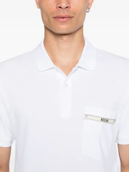 Polo Moschino alb