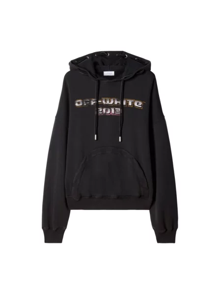 Bluza z kapturem Off-white z kapturem biała