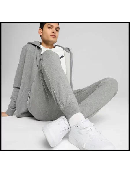 Sportske hlače Puma s autogramom siva