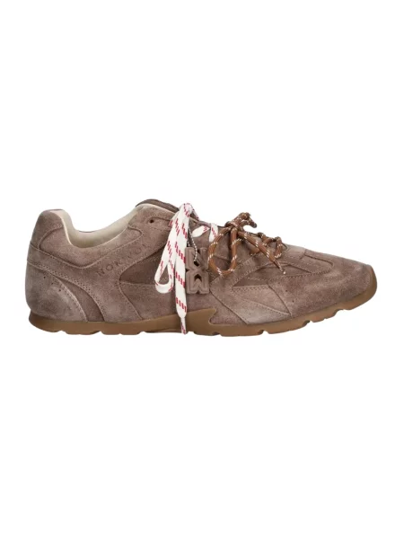 Sneakersy Nokwol zamszowe brązowe