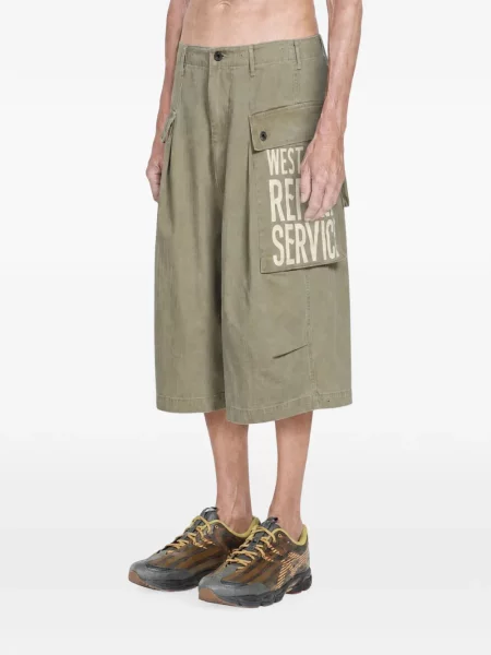 Pantaloni scurți cargo Kapital verde