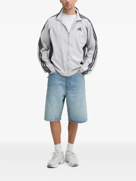 Tricou Adidas cu imagine plasă cu dungi negru