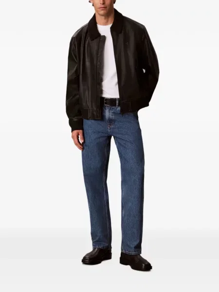 Blugi drepți Calvin Klein albastru