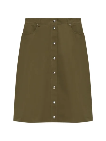 Fustă midi Msgm până la genunchi în linie A verde