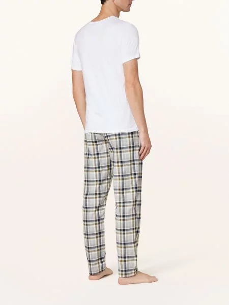 Hanro Pyžamové Kalhoty Cozy Comfort Z Flanelu bílá/ tmavě modrá/ olivová bílé