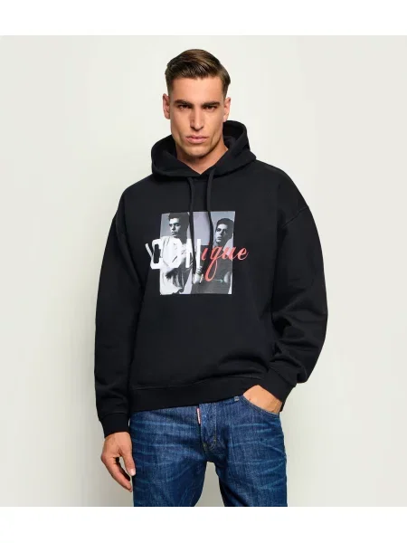 Hanorac | Relaxed fit negru