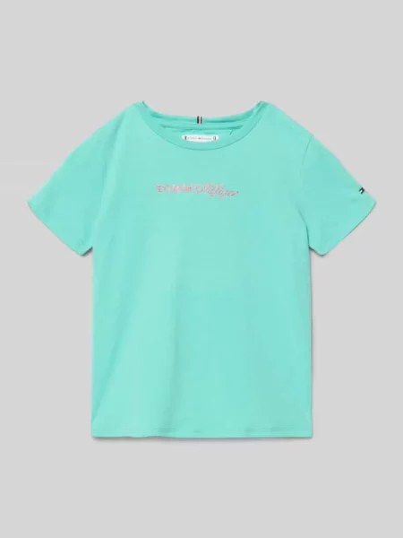 Męski t-shirt o kroju regular fit z mieszanki bawełny Tommy Hilfiger Teens
