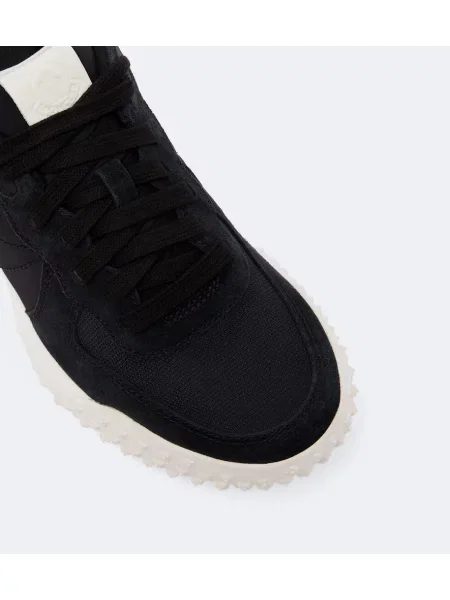 Semišové tenisky Moncler čierna