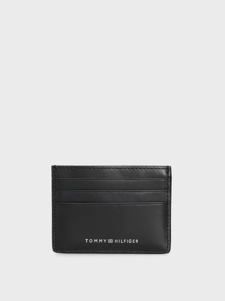 Кожаный кошелек Tommy Hilfiger черный
