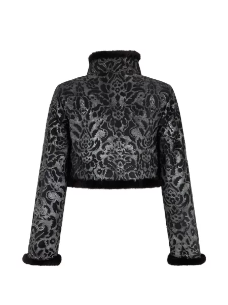 Geacă Moschino cu blană negru
