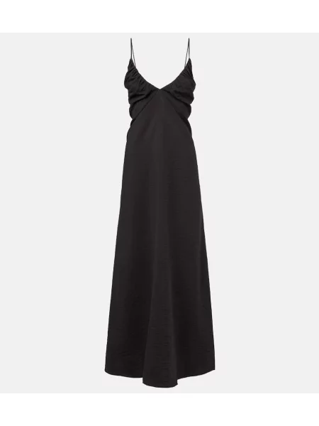 Rochie maxi Róhe de mătase de costum negru