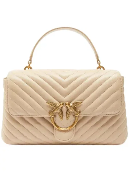 Pinko crossbody kabelka dámska kožená béžová