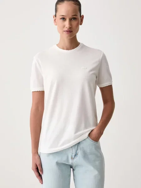 Lacoste tricou pentru femei cu lyocell alb