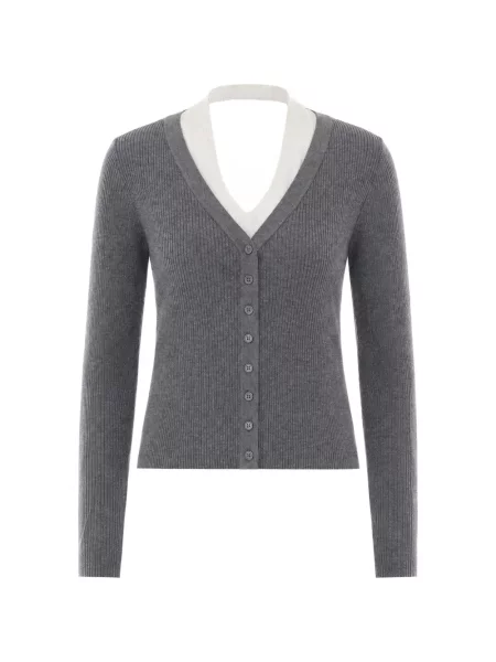 Cardigan Eleh tricotate gri