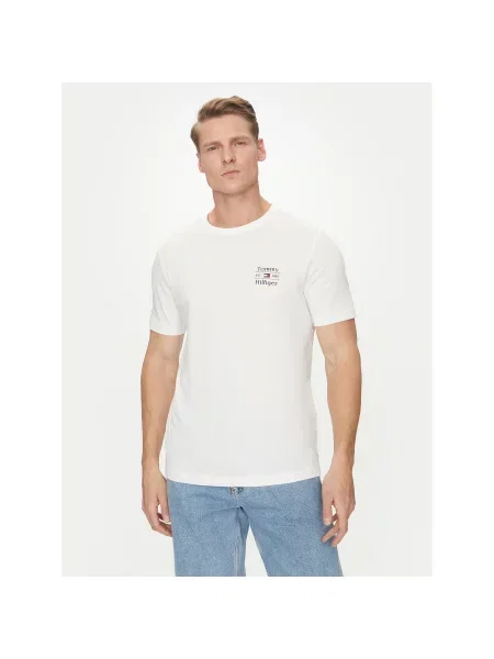 Tommy Hilfiger Majica Stack Regular Fit bela