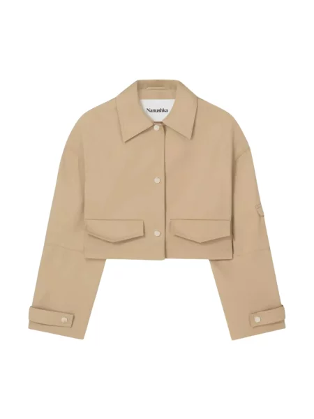 Kurtka koszulowa Nanushka beżowa
