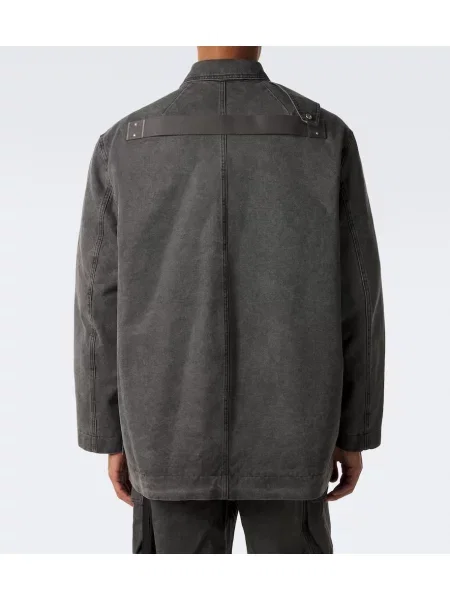 Gulerat geacă Rick Owens din canvas gri