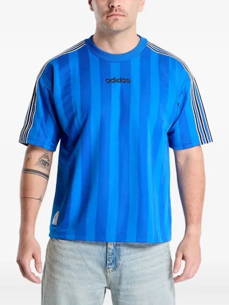Tricou Adidas alergare cu model leopard lung negru