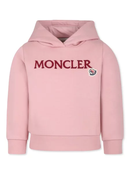Bluza z kapturem dziecięca Moncler Enfant różowa