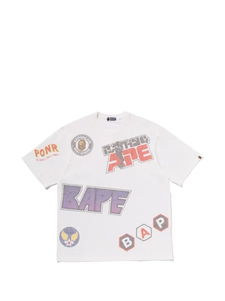 Tricou A Bathing Ape® cu imagine alb