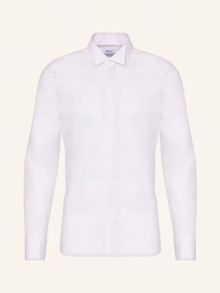 Paul Smokingová Košile Gala Slim Fit S Ohrnovací Manžetou bílá