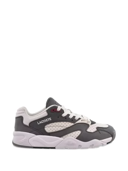 Sneakerși Lacoste cu broderie gri